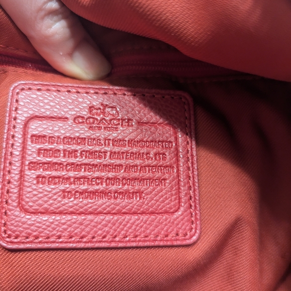 Coach red zip nylon tote - Picture 6 of 11